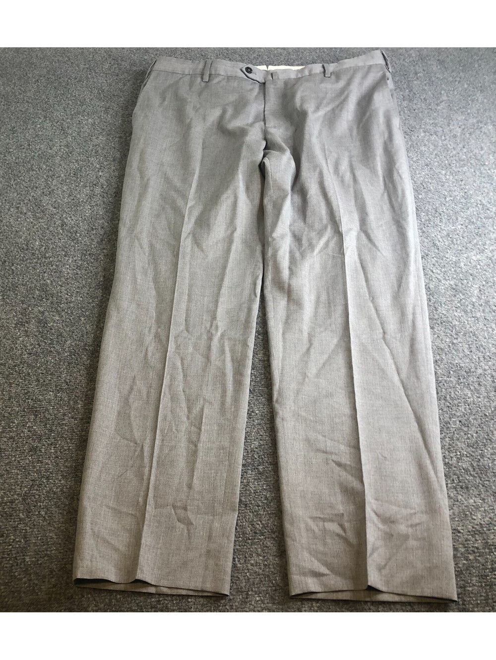 PT01 Pantaloni Torino Dress Pants EU56 US38 Gray Slim Wool Twill Lux Super 120s